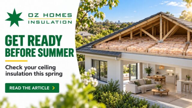 ☀️ Is your home ready for another hot Victorian summer?

Spring is one of the best times to check and upgrade your ceiling insulation before the hotter weather arrives.

Installing insulation now means it is already working when summer temperatures rise, helping reduce heat entering through the ceiling and making your home easier to keep comfortable.

Spring also gives you time to check old, thin, damaged or uneven insulation before the peak summer heat. If your home gets too hot upstairs, your air conditioning works overtime, or your insulation has not been checked for years, now is a good time to take a look.

Read our latest article to find out why spring is a smart time to install ceiling insulation before summer.

👉  https://ozhomesinsulation.com.au/why-spring-is-the-best-time-to-install-insulation/

#OzHomesInsulation #CeilingInsulation #HomeInsulation #SpringHomeTips #EnergyEfficiency #VictorianHomes